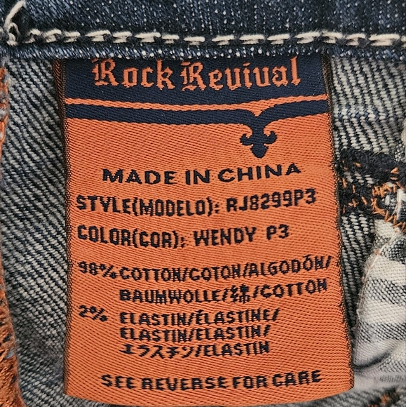 🌺Rock Revival Wendy Capri Distressed Denim Jeans - Picture 5 of 5